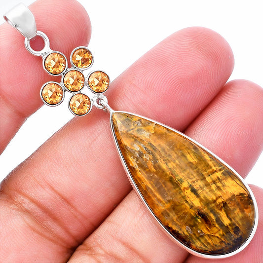Natural Nellite & Citrine Pendant P-1122 SDP145737