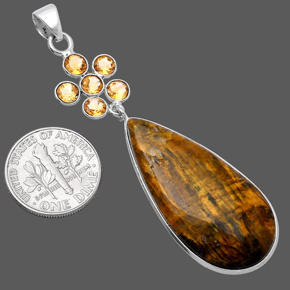 Natural Nellite & Citrine Pendant P-1122 SDP145737