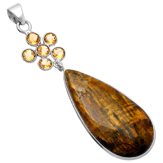 Natural Nellite & Citrine Pendant P-1122 SDP145737