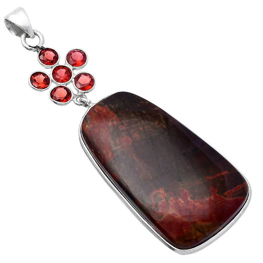 Natural Cherry Creek & Garnet Pendant P-1122 SDP145745