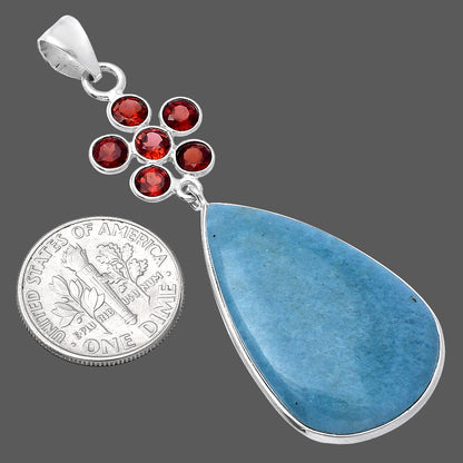 Natural Blue Aventurine & Garnet Pendant P-1122 SDP145751