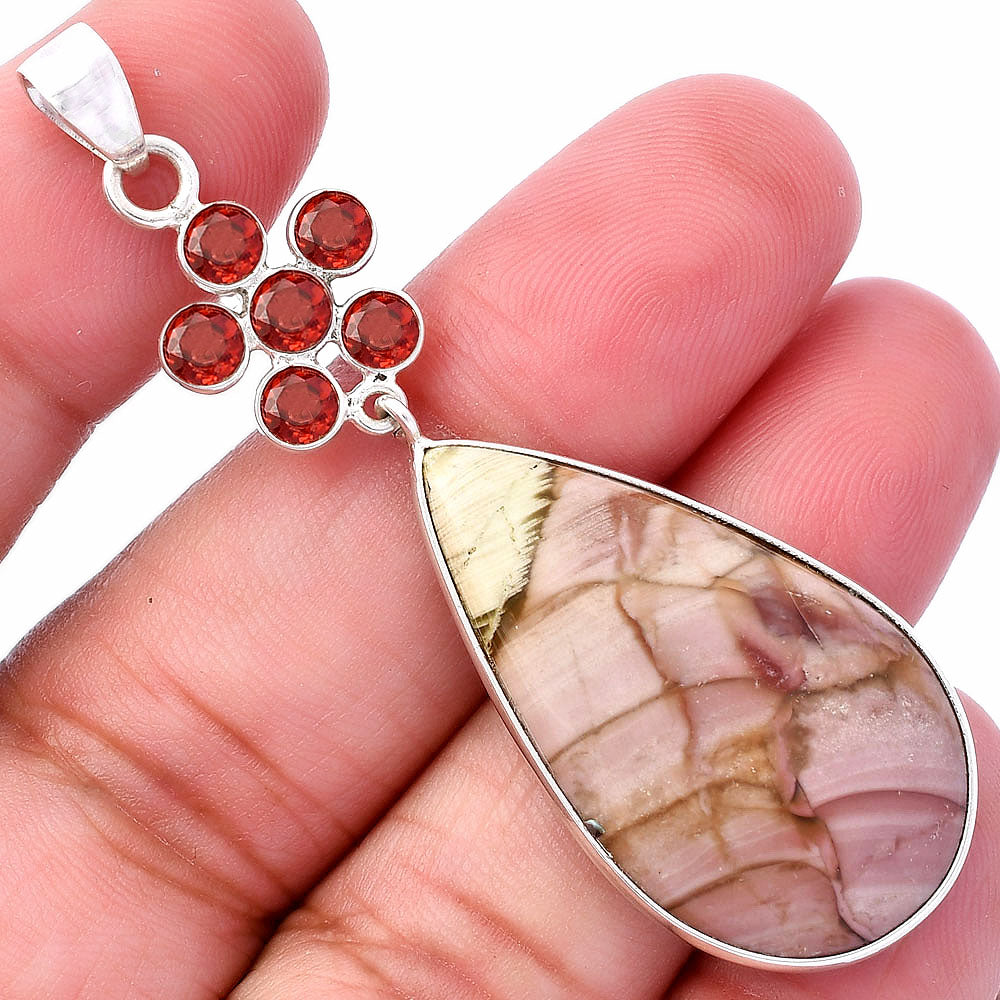 Imperial Jasper - Mexico & Garnet Pendant P-1122 SDP145753