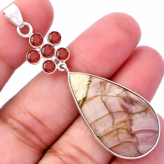 Imperial Jasper - Mexico & Garnet Pendant P-1122 SDP145753