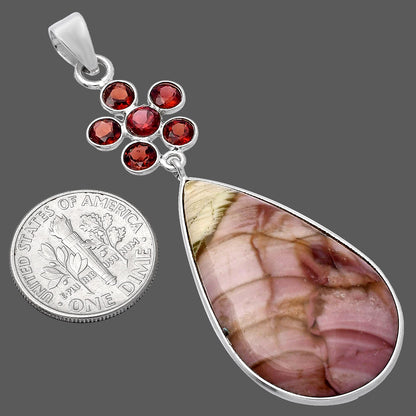 Imperial Jasper - Mexico & Garnet Pendant P-1122 SDP145753
