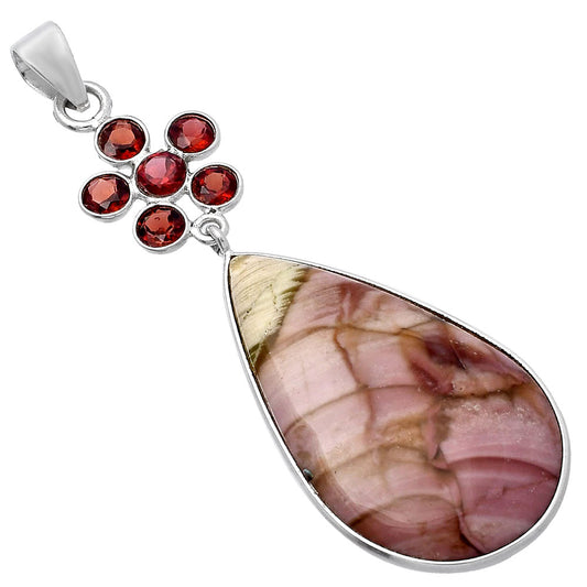 Imperial Jasper - Mexico & Garnet Pendant P-1122 SDP145753