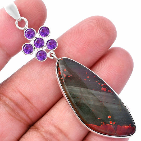 Natural Cherry Creek & Amethyst Pendant P-1122 SDP145764