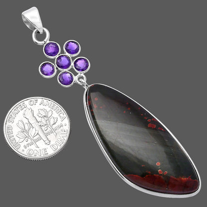 Natural Cherry Creek & Amethyst Pendant P-1122 SDP145764