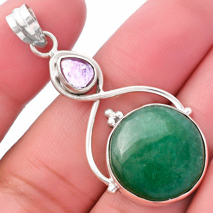 Natural Green Aventurine & Amethyst Pendant P-1125 SDP145782