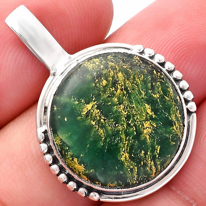 Natural Green Fuchsite Pendant P-1326 SDP145815