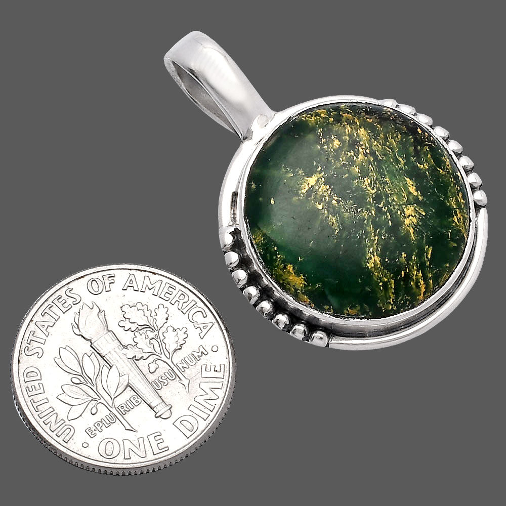 Natural Green Fuchsite Pendant P-1326 SDP145815