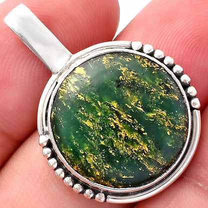 Natural Green Fuchsite Pendant P-1326 SDP145817
