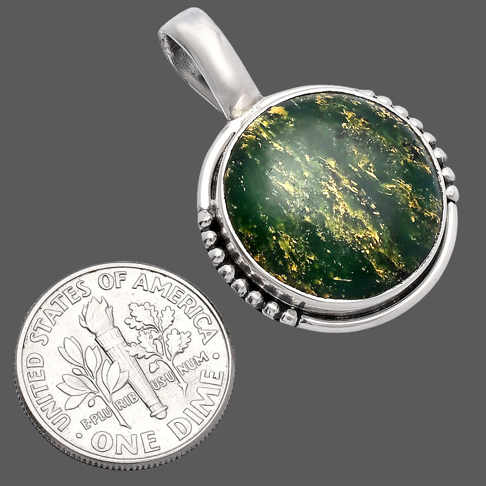 Natural Green Fuchsite Pendant P-1326 SDP145817