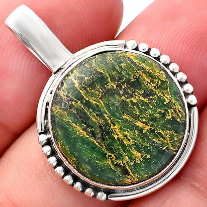 Natural Green Fuchsite Pendant P-1326 SDP145820