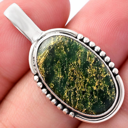 Natural Green Fuchsite Pendant P-1326 SDP145831