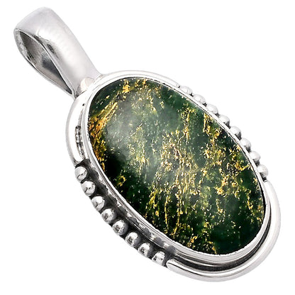 Natural Green Fuchsite Pendant P-1326 SDP145831