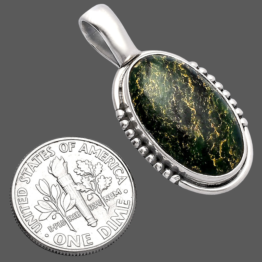 Natural Green Fuchsite Pendant P-1326 SDP145837