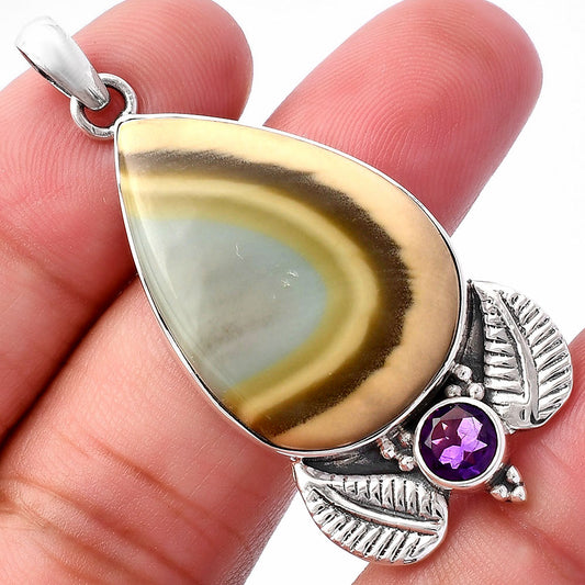 Imperial Jasper - Mexico & Amethyst Pendant P-1127 SDP145888