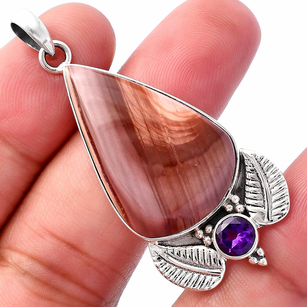 Imperial Jasper - Mexico & Amethyst Pendant P-1127 SDP145890