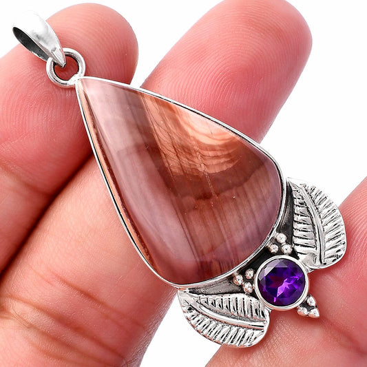 Imperial Jasper - Mexico & Amethyst Pendant P-1127 SDP145890