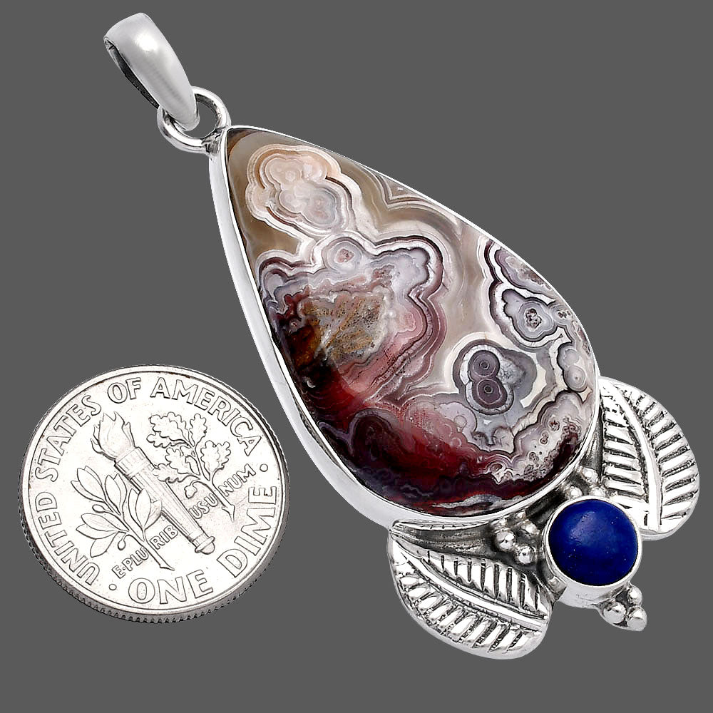 Laguna Lace Agate & Lapis Lazuli Pendant P-1127 SDP145903
