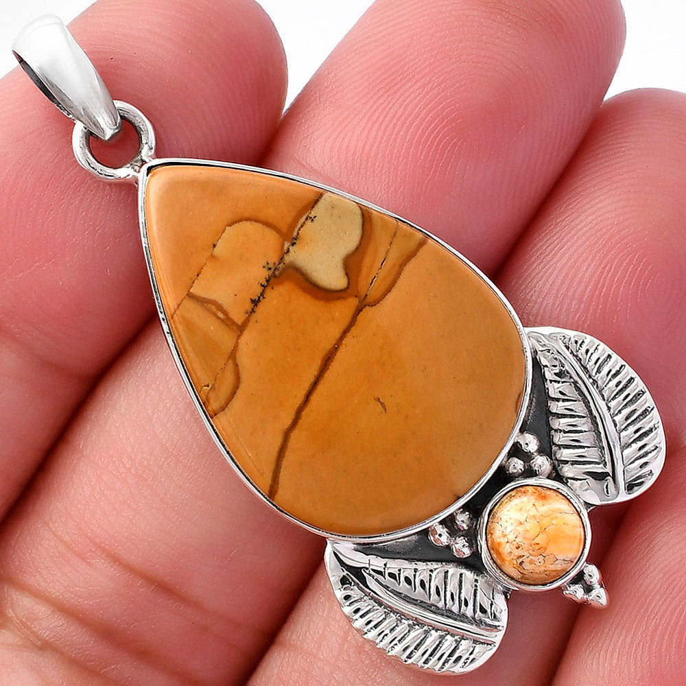 Picture Jasper & Coral Jasper Pendant P-1127 SDP145917