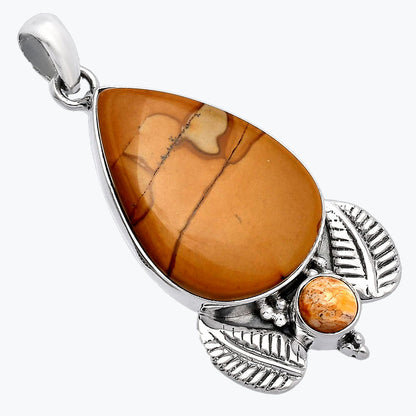 Picture Jasper & Coral Jasper Pendant P-1127 SDP145917