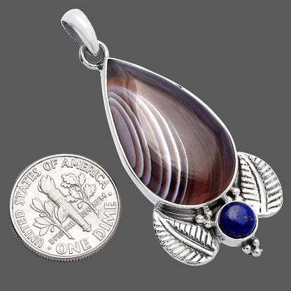 Natural Banded Onyx & Lapis Lazuli Pendant P-1127 SDP145931