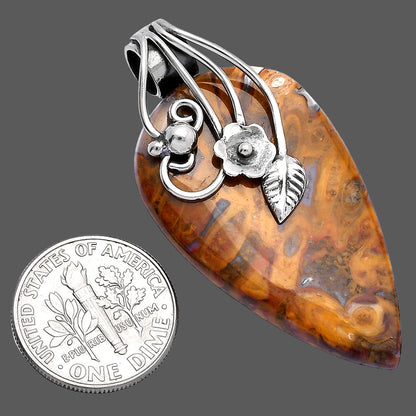 Natural Red Palm Root Agate Pendant P-1581 SDP146001