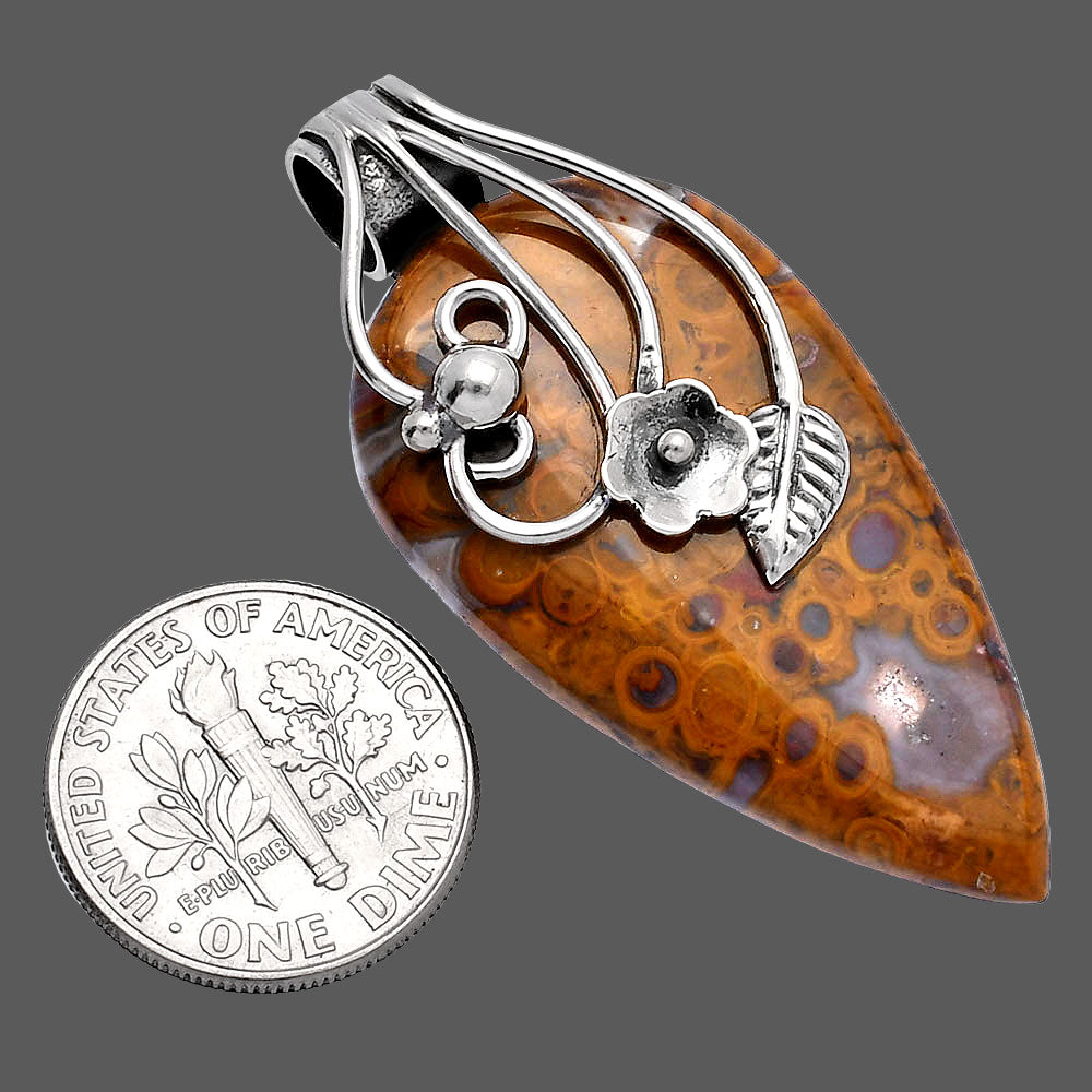 Natural Red Palm Root Agate Pendant P-1581 SDP146009