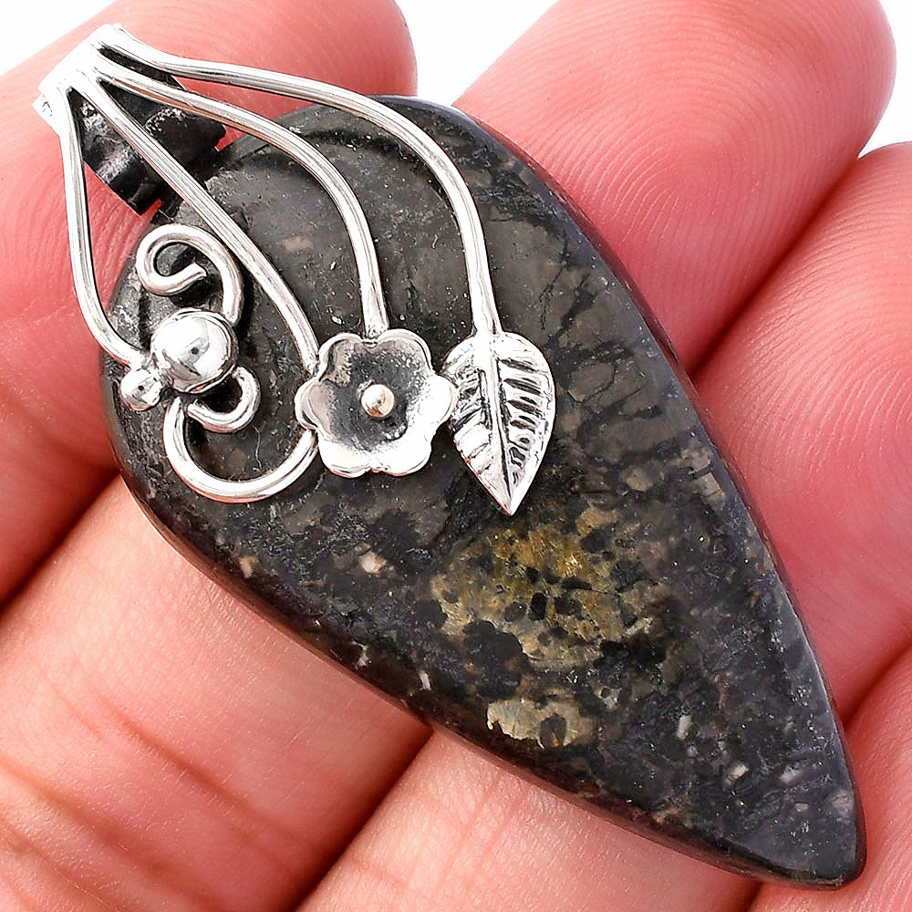 Natural Indigo Gabbro Pendant P-1581 SDP146010