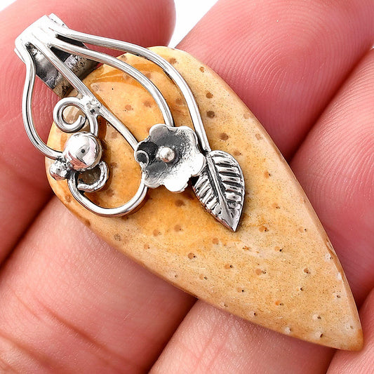 Natural Palm Root Fossil Agate Pendant P-1581 SDP146012