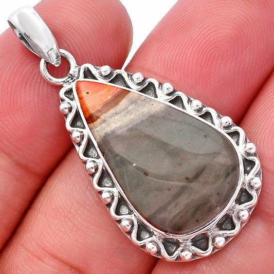 Natural Polygram Jasper Pendant P-1514 SDP146111