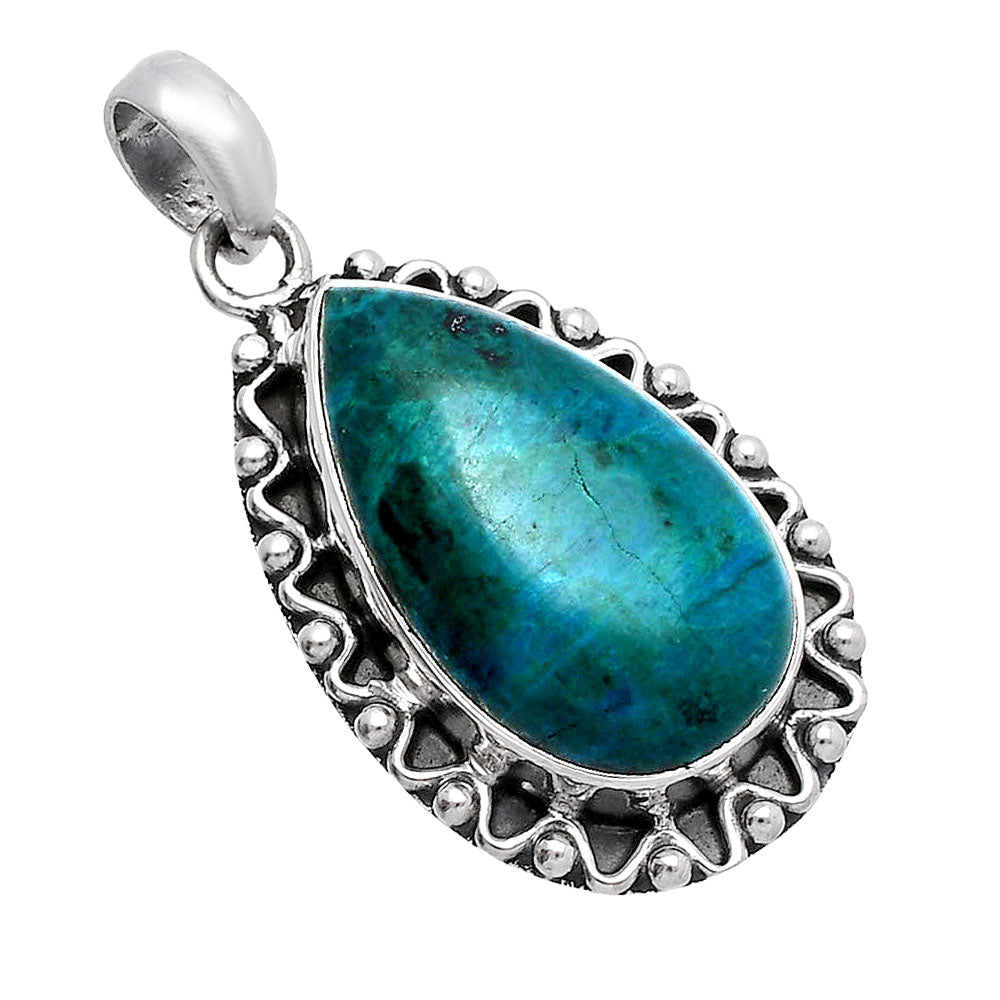 Natural Azurite Chrysocolla Pendant P-1514 SDP146114