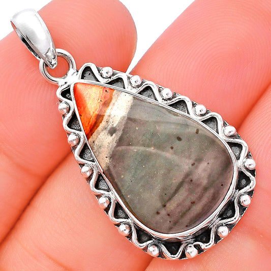 Natural Polygram Jasper Pendant P-1514 SDP146115