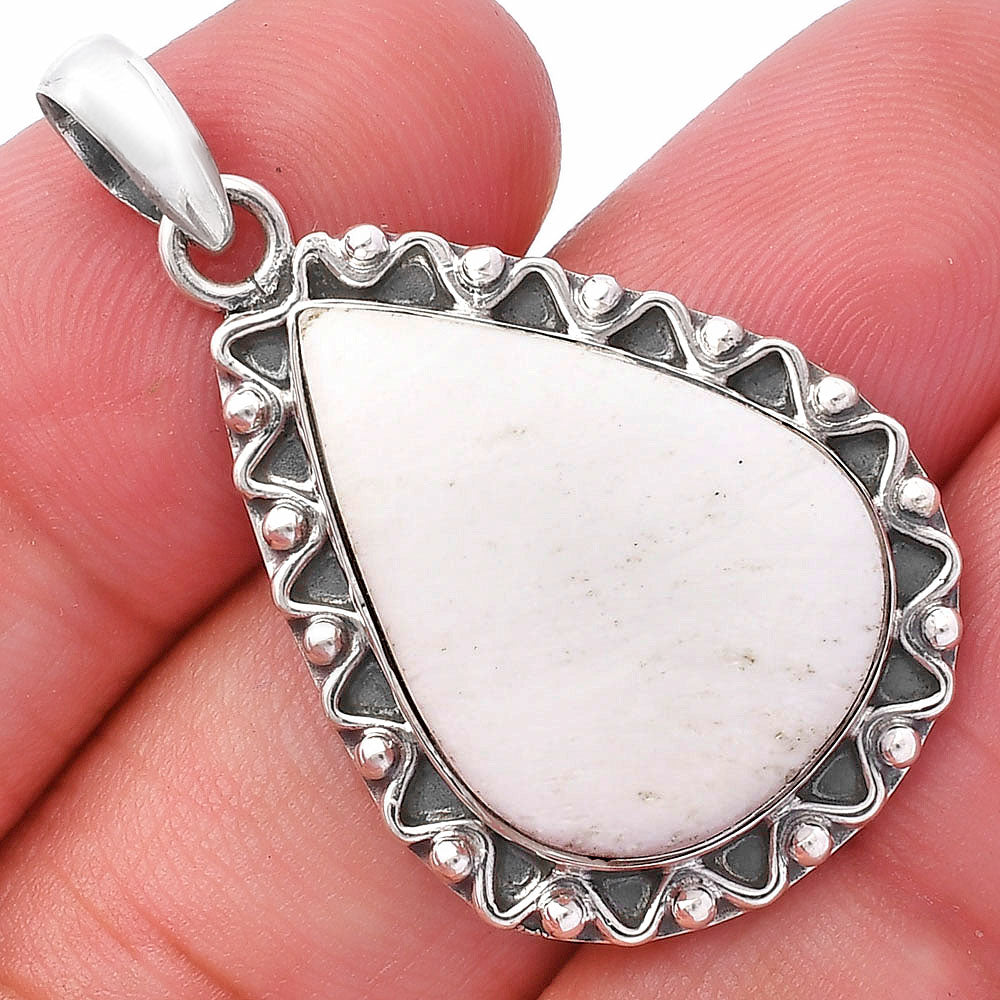 Natural White Scolecite Pendant P-1514 SDP146117