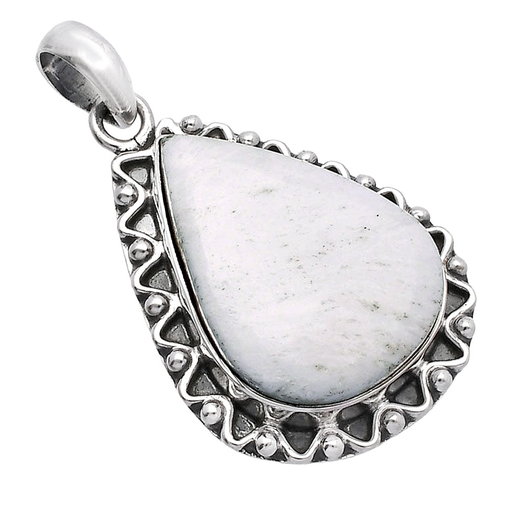 Natural White Scolecite Pendant P-1514 SDP146117