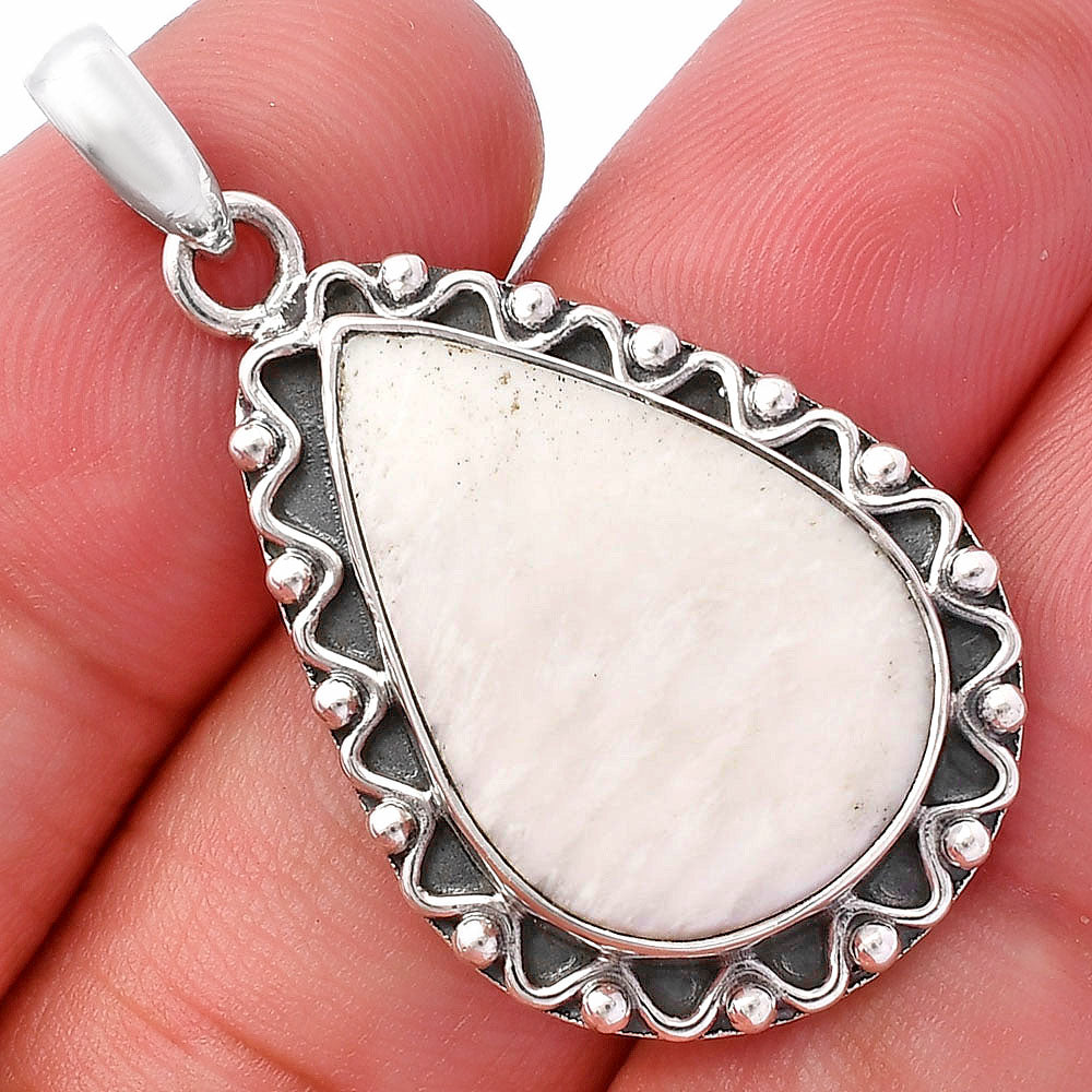 Natural White Scolecite Pendant P-1514 SDP146118