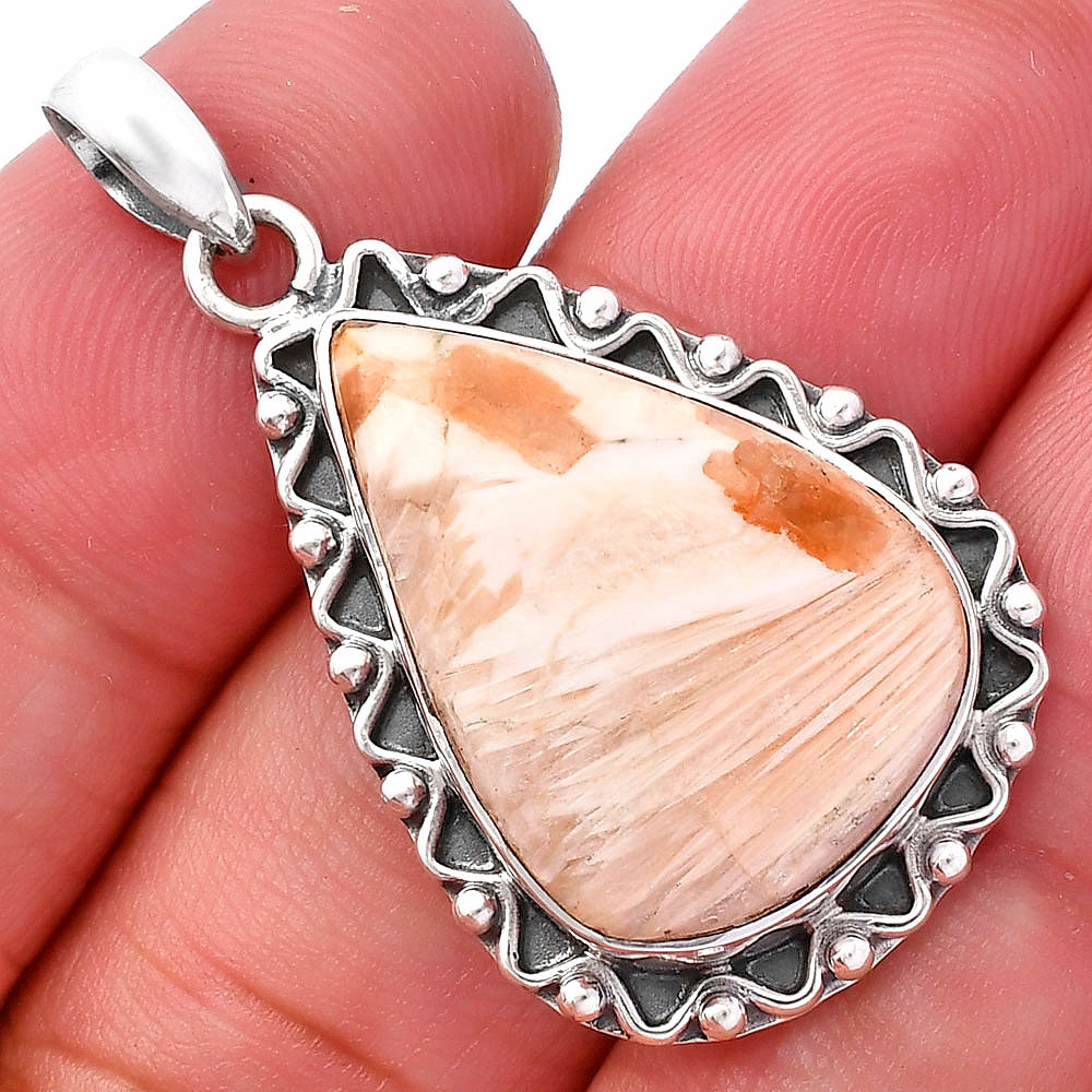 Natural Orange Scolecite - India Pendant P-1514 SDP146121