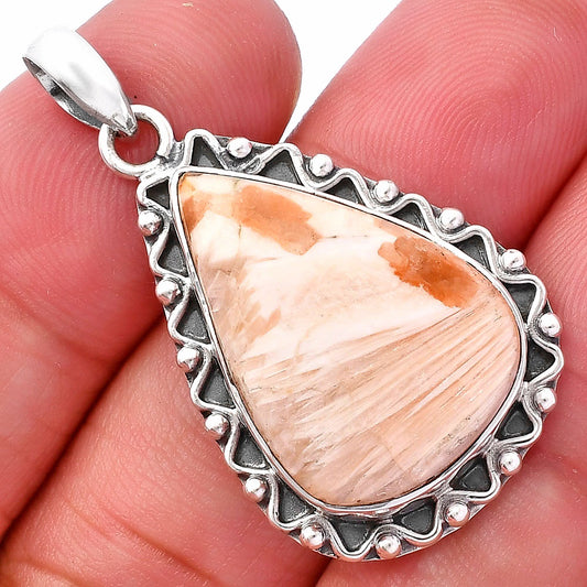 Natural Orange Scolecite - India Pendant P-1514 SDP146121