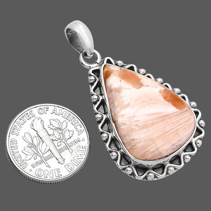 Natural Orange Scolecite - India Pendant P-1514 SDP146121