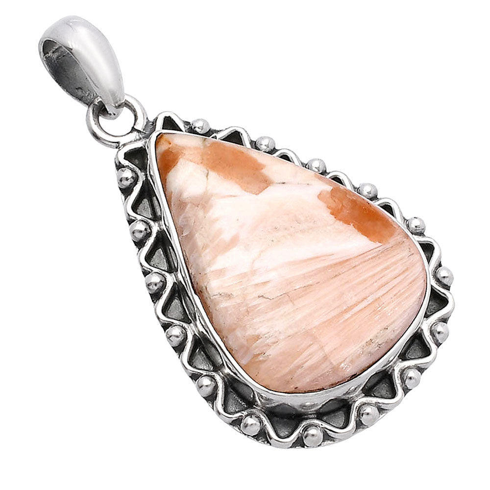 Natural Orange Scolecite - India Pendant P-1514 SDP146121