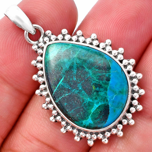 Natural Azurite Chrysocolla Pendant P-1066 SDP146148