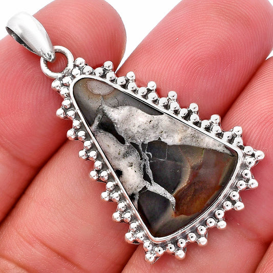 Natural Black Septarian Pendant P-1066 SDP146149