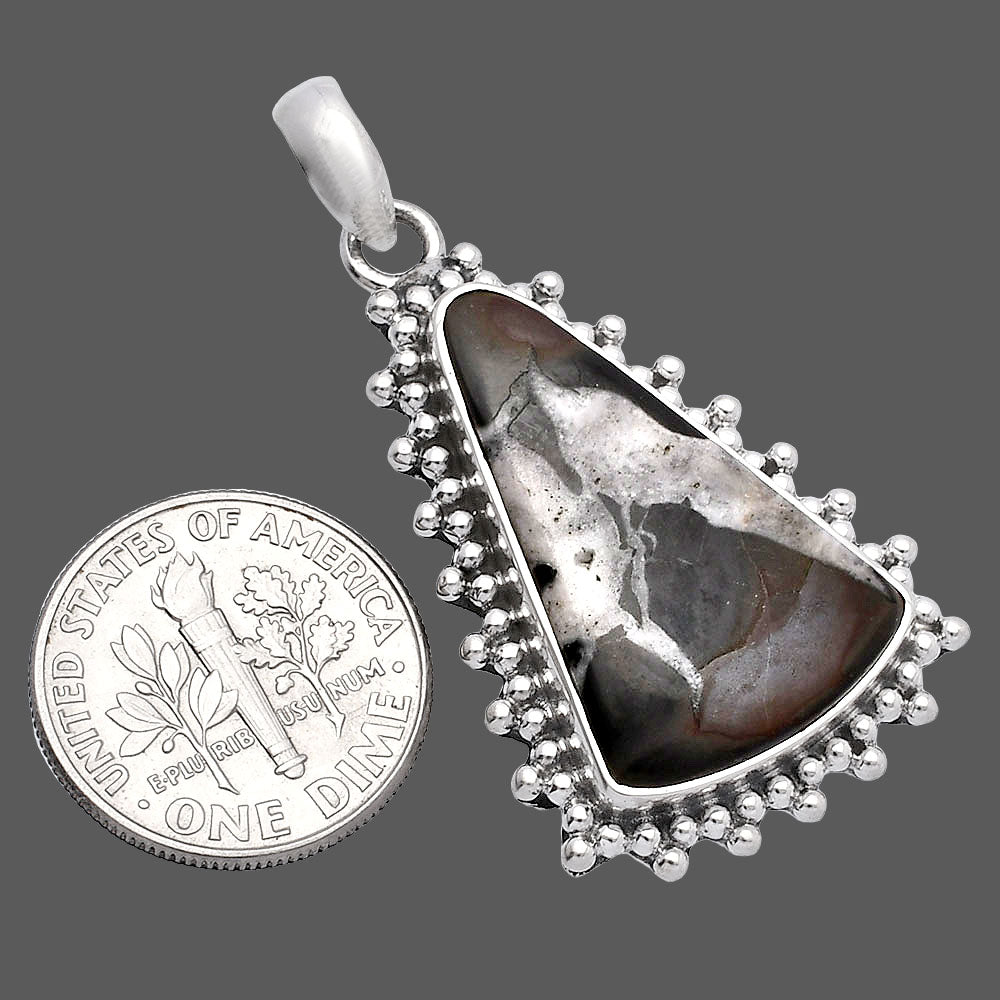 Natural Black Septarian Pendant P-1066 SDP146149
