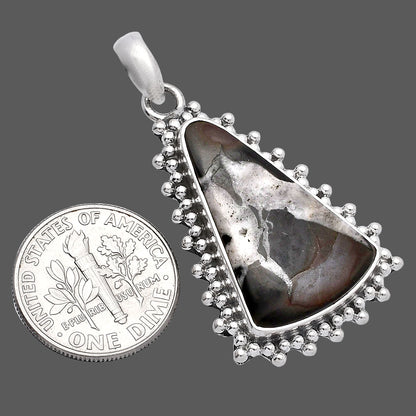 Natural Black Septarian Pendant P-1066 SDP146149