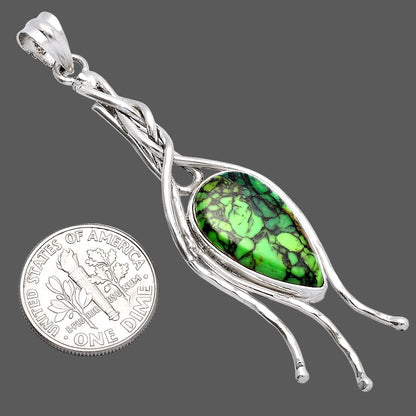 Natural Green Matrix Turquoise Pendant P-1728 SDP146219