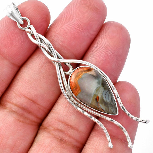 Natural Polygram Jasper Pendant P-1728 SDP146240