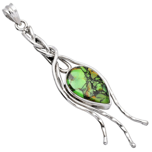Natural Green Matrix Turquoise Pendant P-1728 SDP146269
