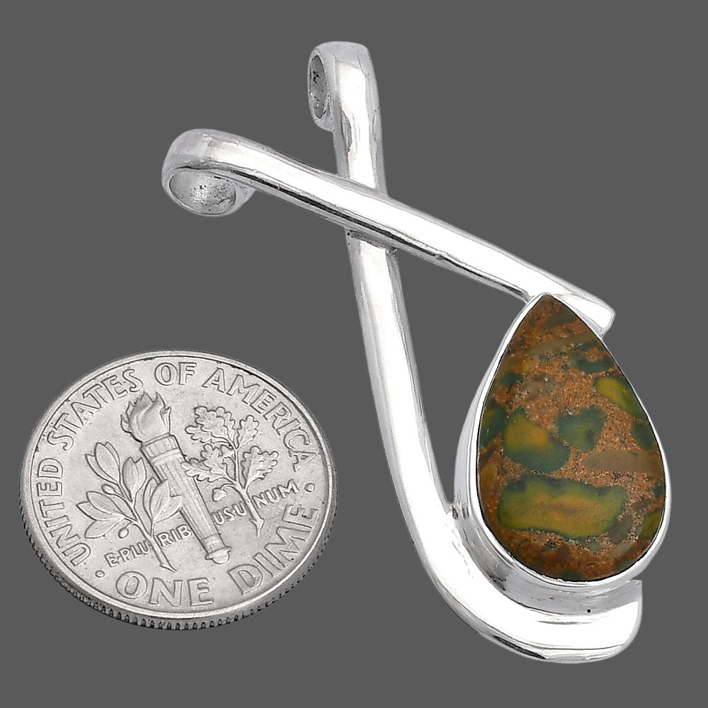 Natural Bamboo Jasper Pendant P-1596 SDP146585