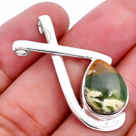 Natural Chrome Chalcedony Pendant P-1596 SDP146588